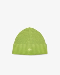 Washed Effect Ribbed Cotton Beanie
