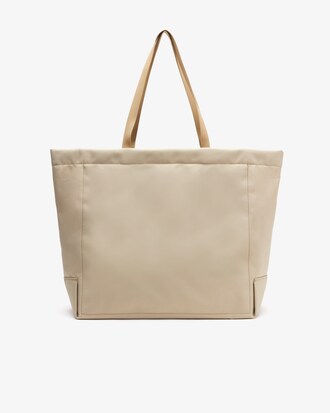 Bolso tote unisex Lacoste oversized con marca a contraste