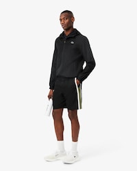 Shorts de tenis ligeros con rayas color block para hombre