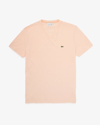 Men&rsquo;s V-neck Pinstriped Cotton T-shirt