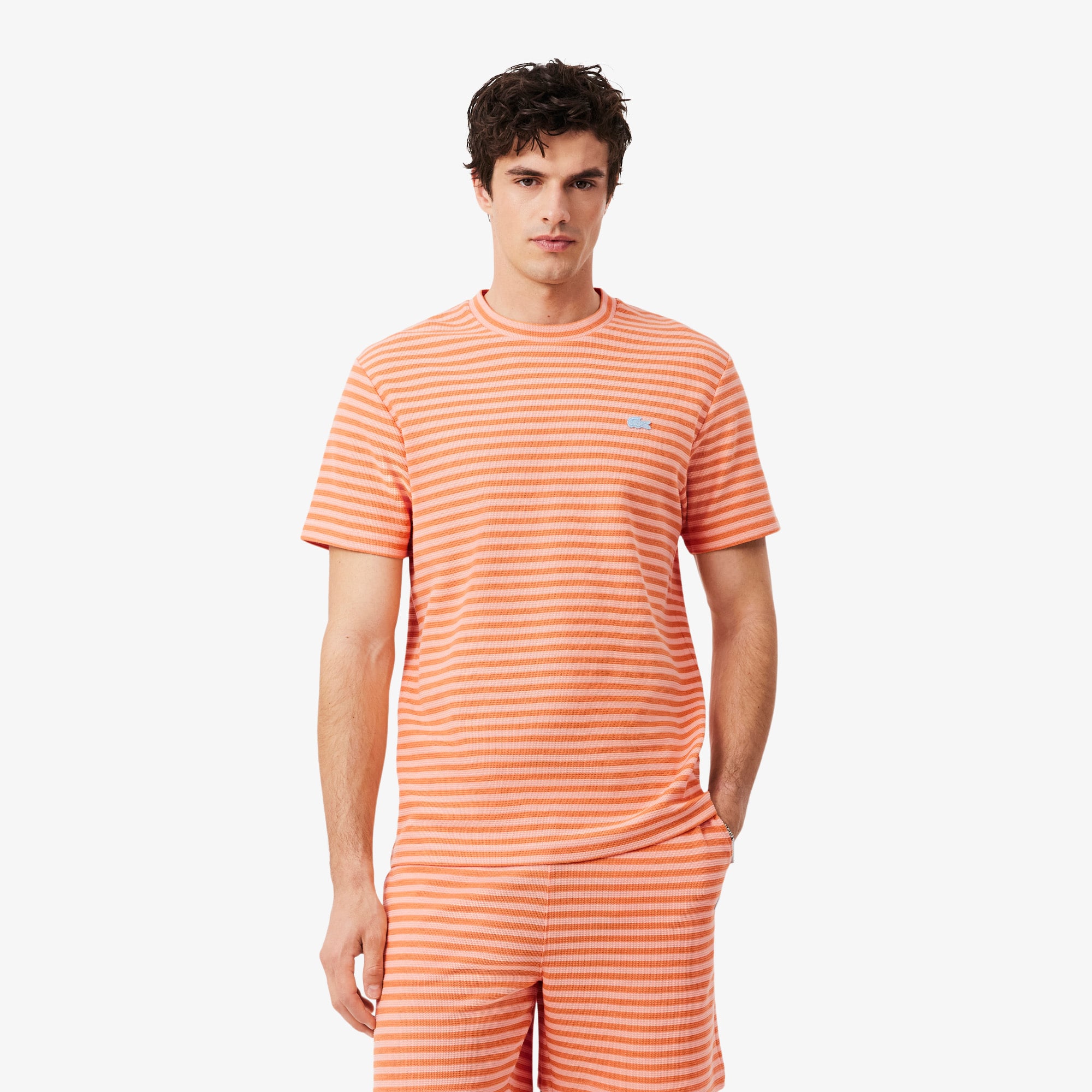 Textured Striped Cotton T-Shirt - All Men's Clothing - New In 2026