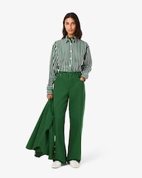 Jeans De Mezclilla De Pierna Ancha Para Mujer