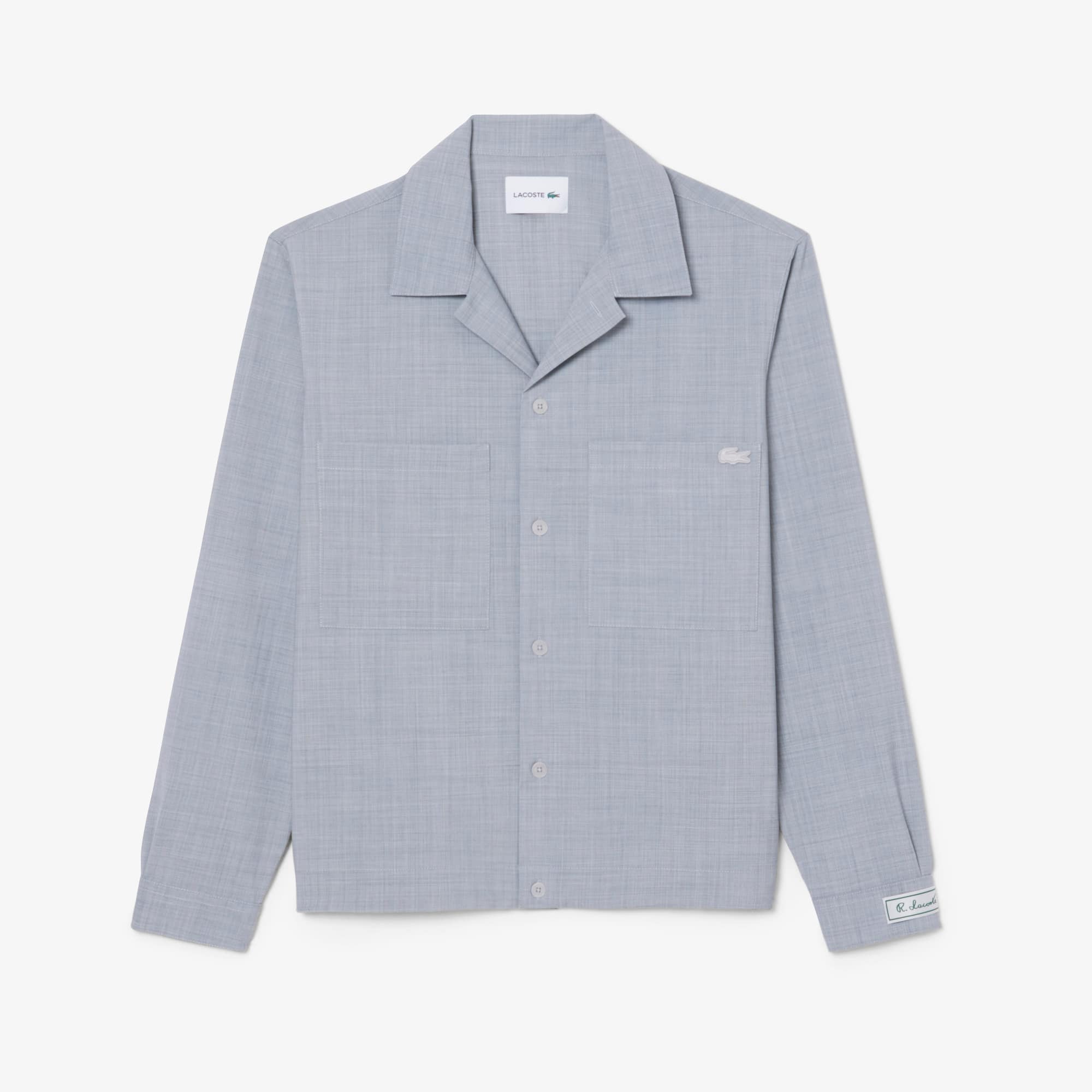Oversized Wool Blend Overshirt - Button Down Shirts - New In 2026