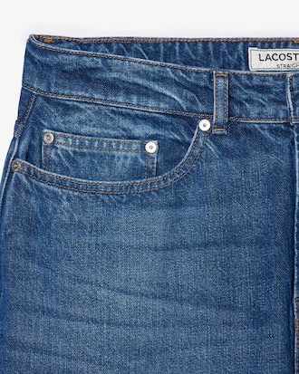 Men's 5-Pocket Straight Cut Indigo Jeans