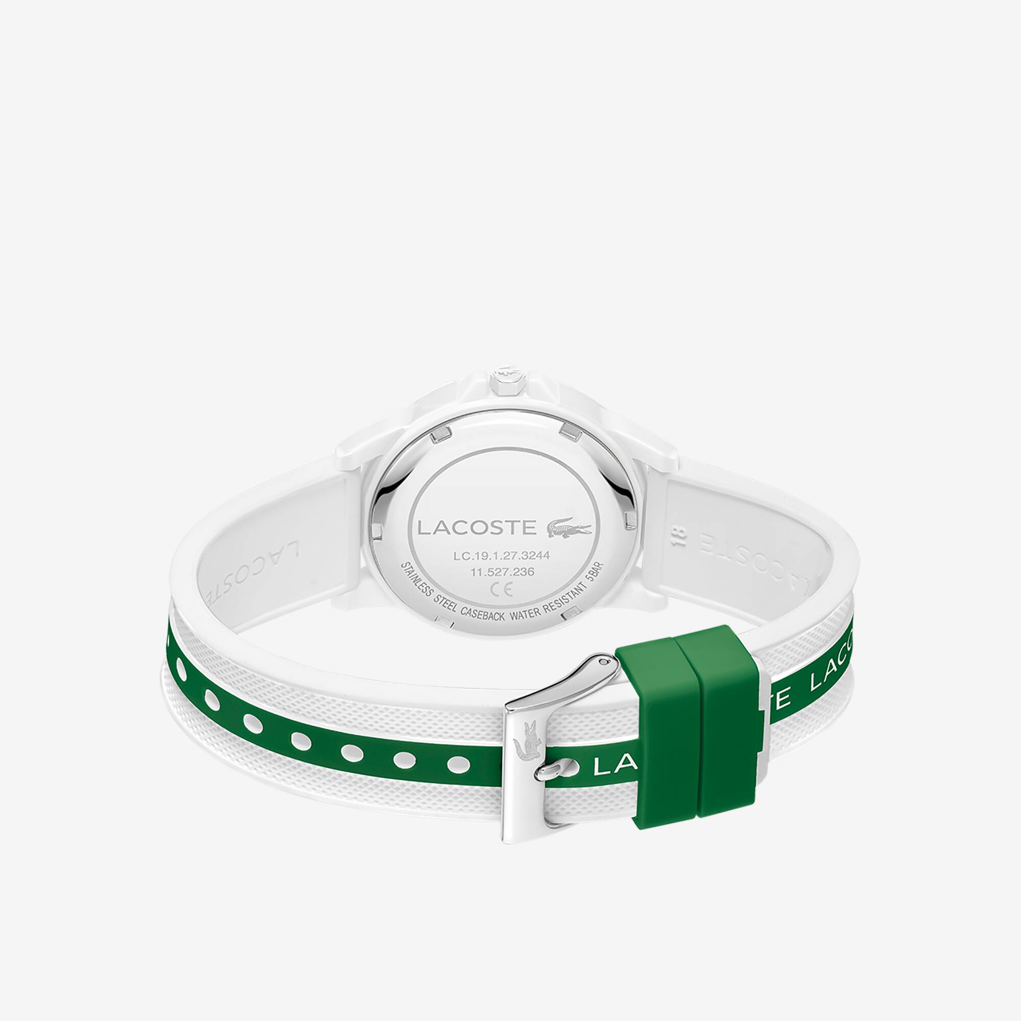 Rider 3 Hands White & Green Silicone Watch - Kid's Collection