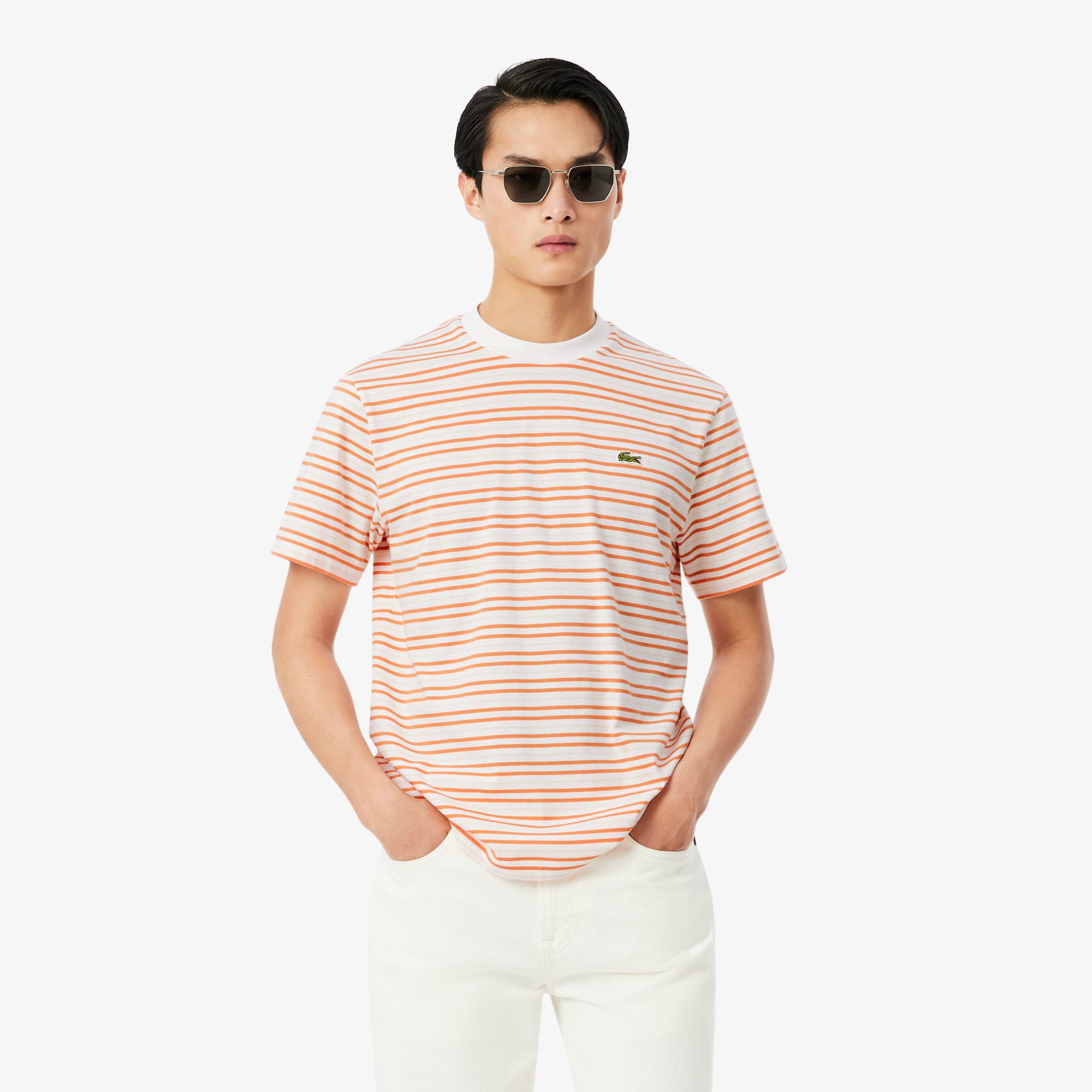 Striped Cotton T-Shirt - T-shirts - New In 2026 | Lacoste