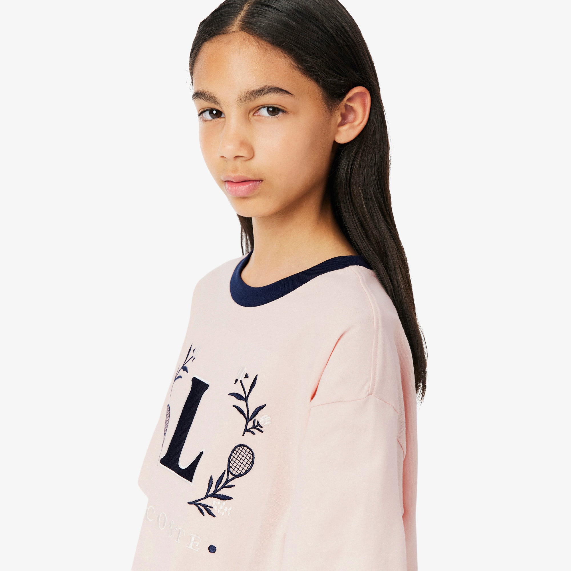 Contrast Badge Cotton T-Shirt