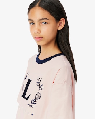 T-shirt coton badge contrast&eacute;