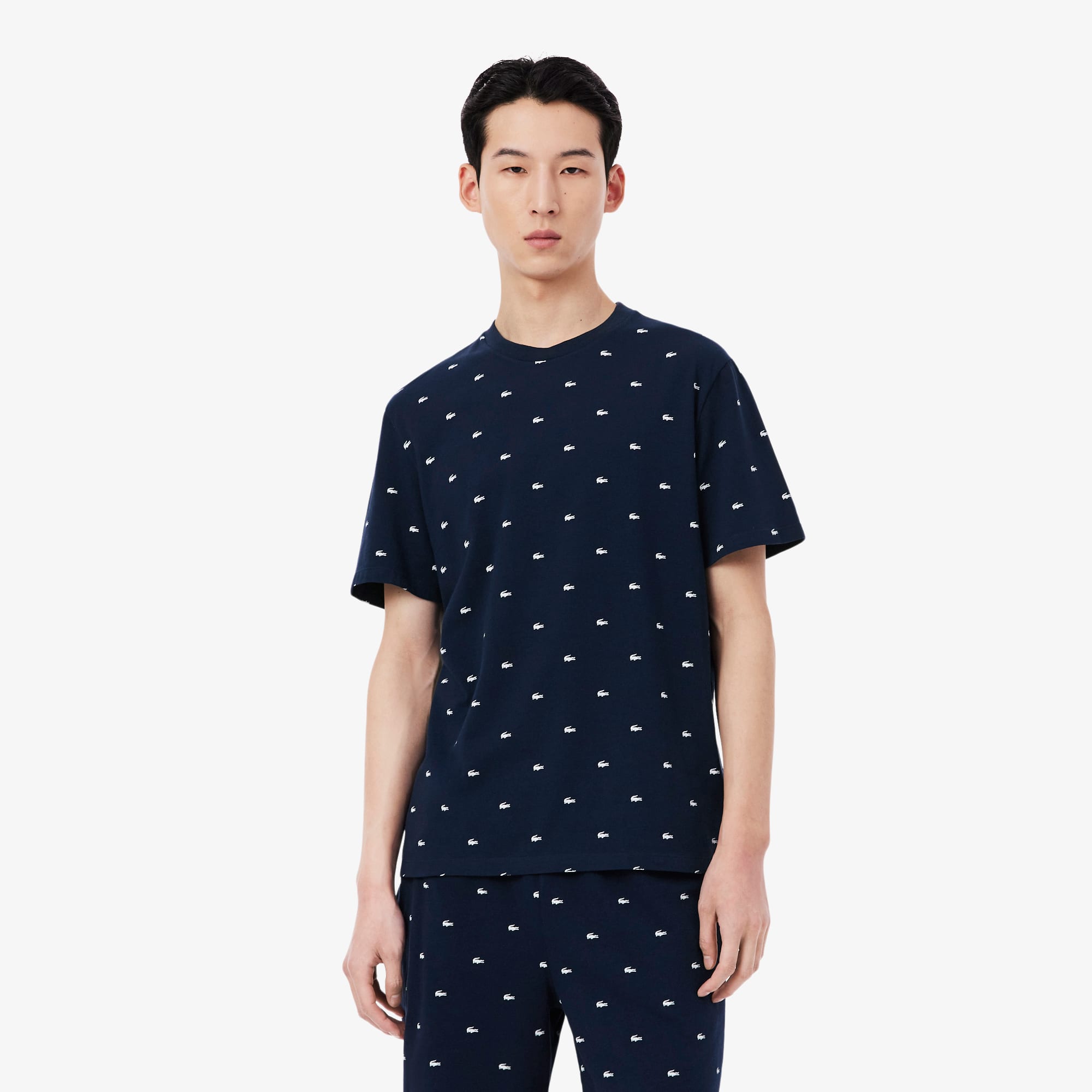 Men's Crocodile Print Pajama Top