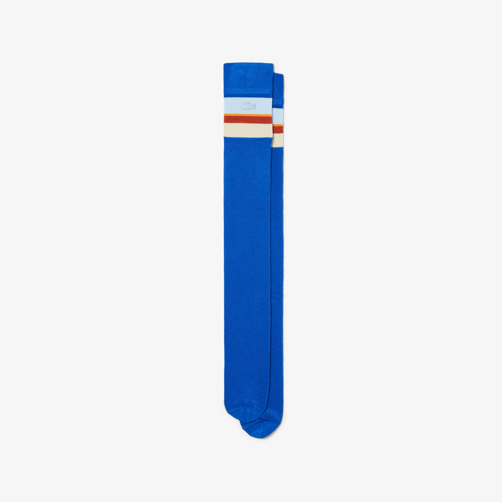 Lacoste Runway Sheer Piqué Socks - 3 - 5.5 In Blue