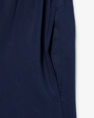 Fluid Linen Blend Shirt Dress