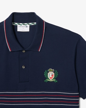 Polo Con Escudo Bordado L.12.12 De Corte Cl&aacute;sico Para Hombre