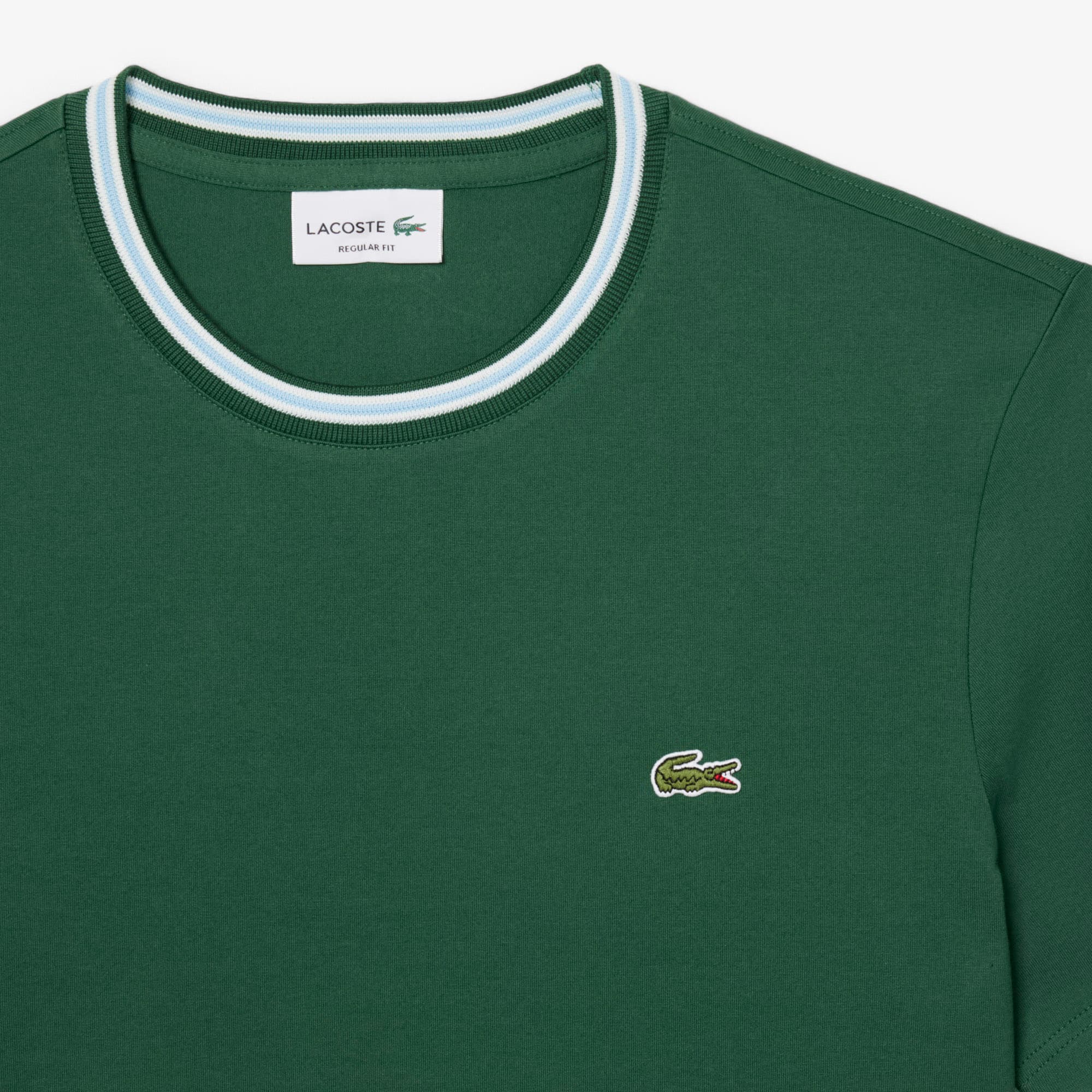 Lacoste monogram-jacquard T-shirt | Green | FARFETCH TH