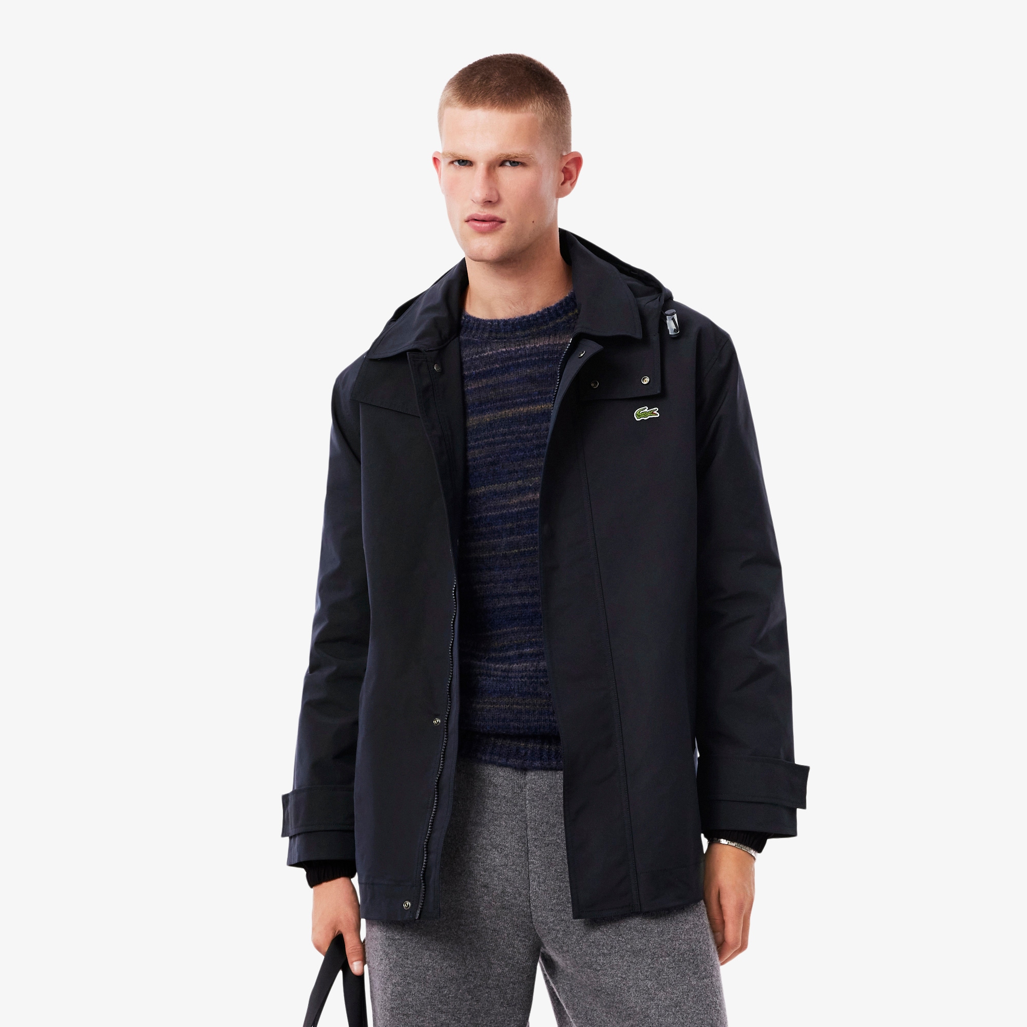 Lacoste Mid-Length Water-Repellent Hooded Parka BH5090-51-HDE