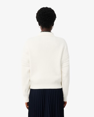 French Made Polo Collar Sweater