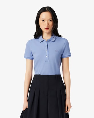 Women's L.12.D Slim Fit Stretch Mini Piqu&eacute; Polo