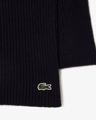 Unisex Ribbed Wool Scarf