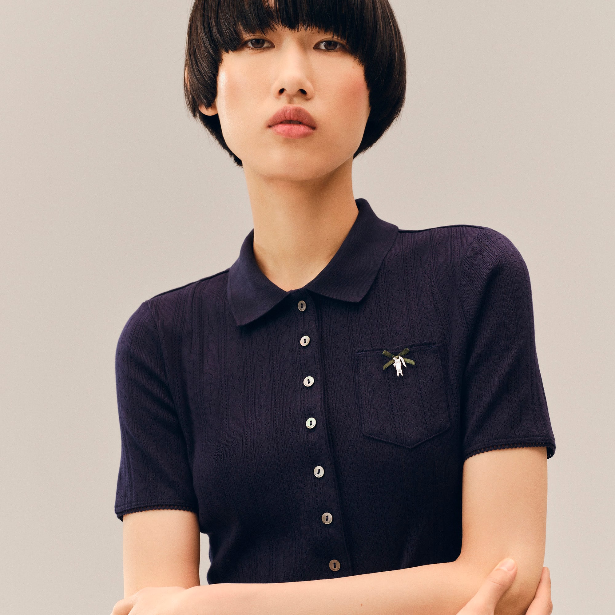Slim Fit Pointelle Polo Dress - Dresses - New In 2026 | Lacoste