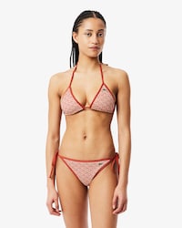 Top De Ba&ntilde;o De Punto Estampado Para Mujer