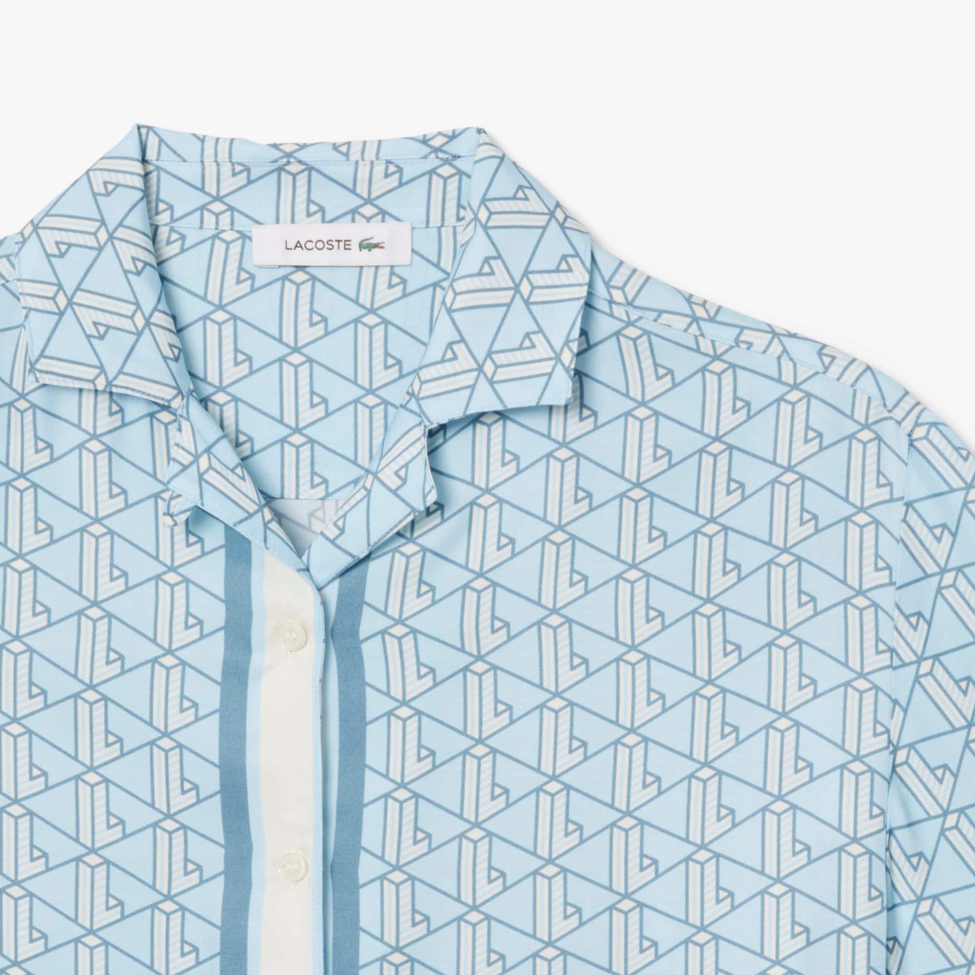 Women's Oversized Monogram Print Shirt - Women's Collection - New