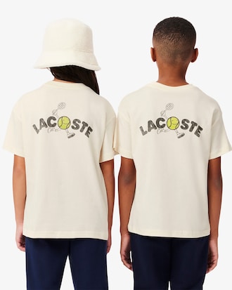 Kids' Tennis Ball Print Cotton T-Shirt