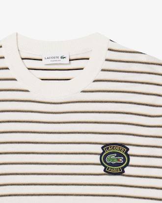 Suéter De Algodón A Rayas Con Insignia