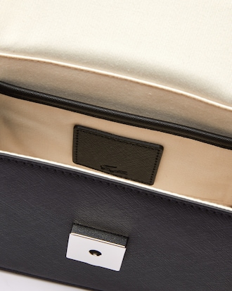 Sac cartable carr&eacute; &agrave; bandouli&egrave;re LCST en toile textur&eacute;e