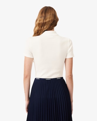 Women's Slim Fit L.12.D Ribbed Cotton Polo