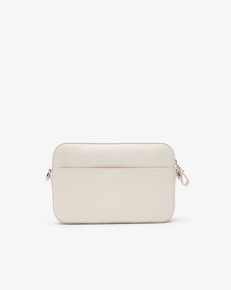 Bolso crossbody cuadrado con exterior en canvas recubierta para mujer