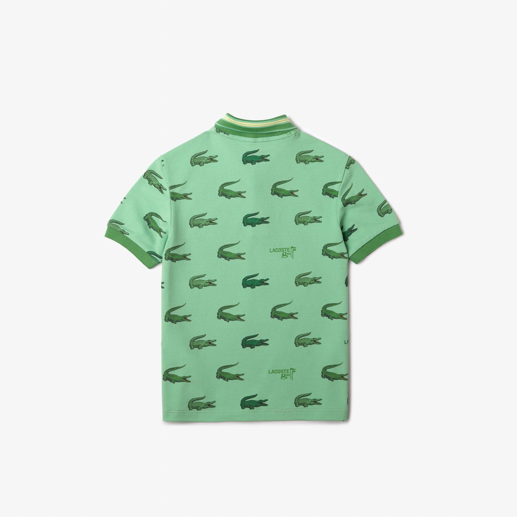 Boys' Lacoste Golf Crocodile Print Polo Shirt - Polos - New In