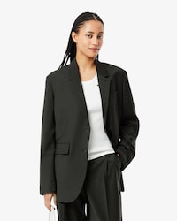 Women's Wool Blend Checked Blazer