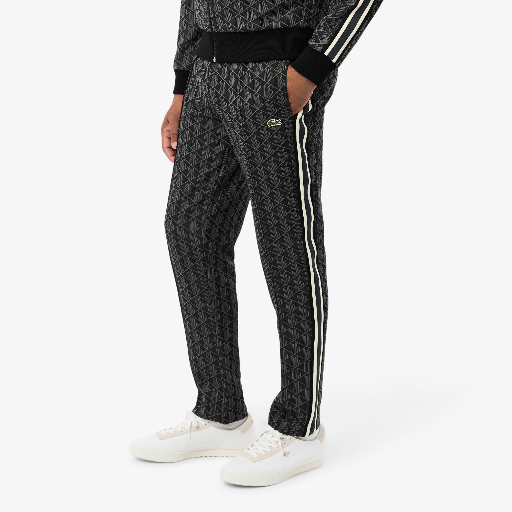 LACOSTE パリ モノグラム スウェットパンツ Monogram Sweatpants Men's Paris Monogram Sweatpants - Pants & Sweatpants - New