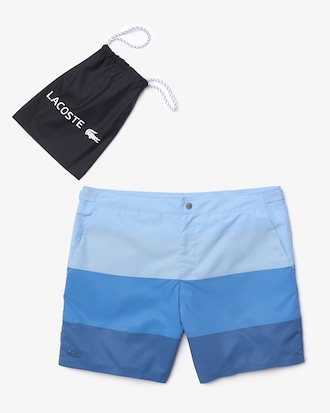 Men&rsquo;s Mid-Length Gradated Colorblock Swimming Trunks