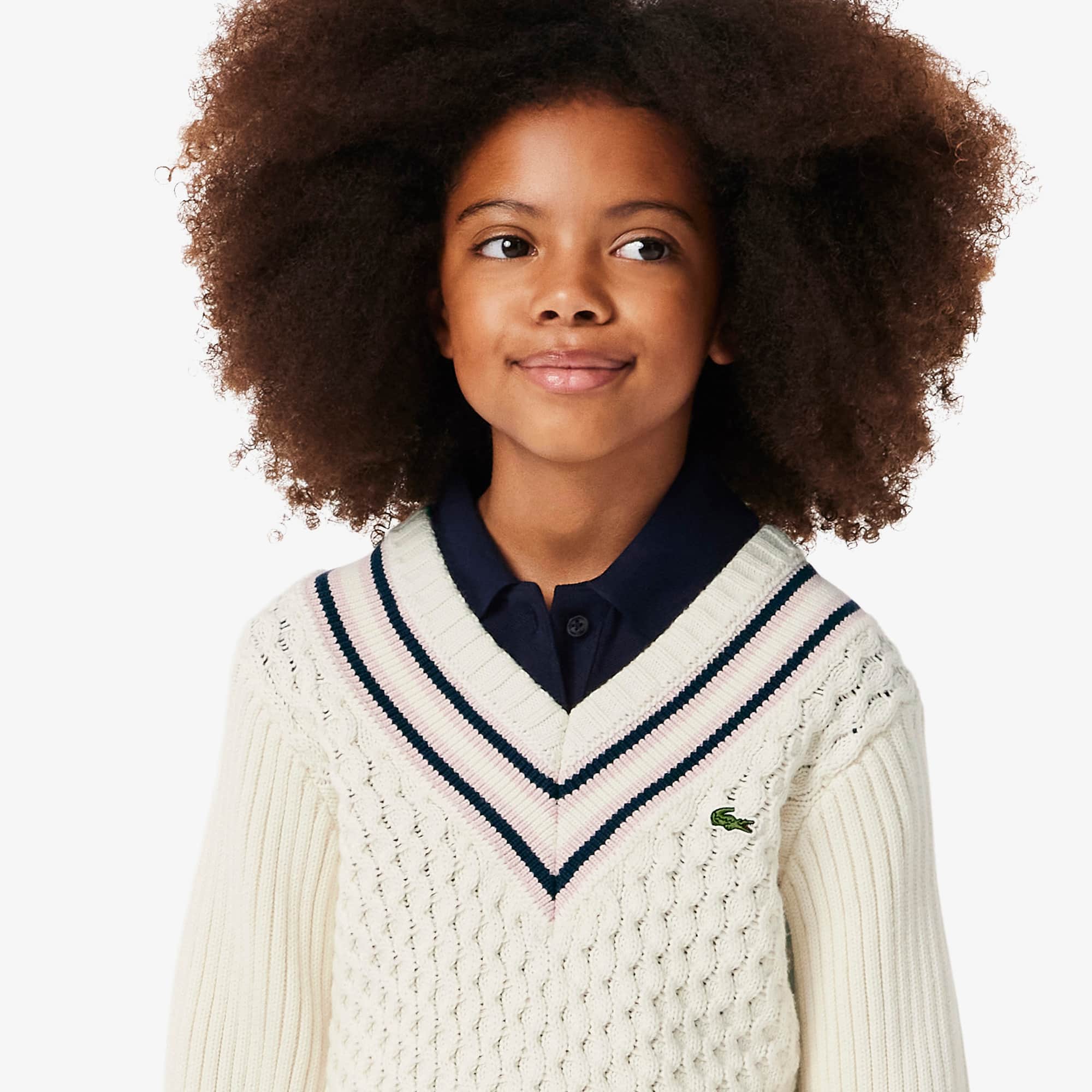 Girls' Cotton V-Neck Sweater Vest