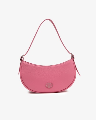 Bolso medialuna de mujer en piel de grano superior