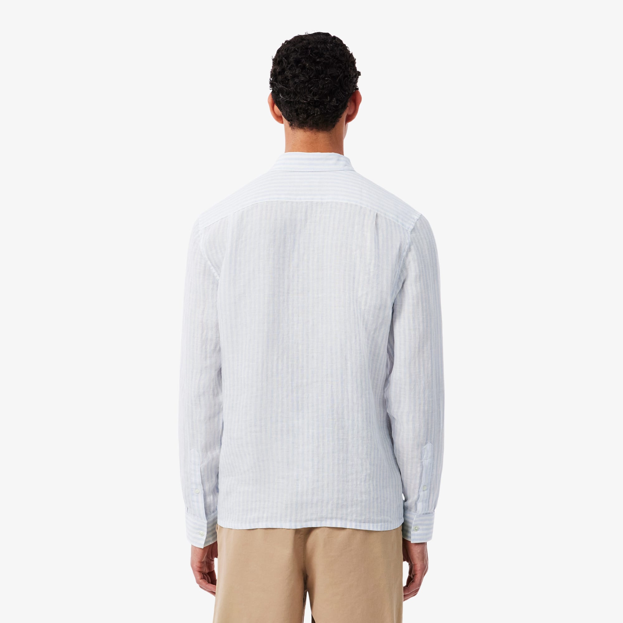 Men's Regular Fit Striped Linen Shirt