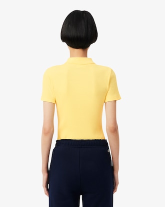 Women's Slim Fit L.12.D Ribbed Cotton Polo