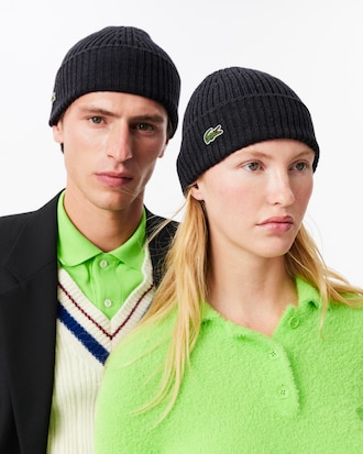 Unisex Rib Knit Brushed Wool Beanie