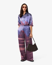 Women's Oversized Landscape Print Pants