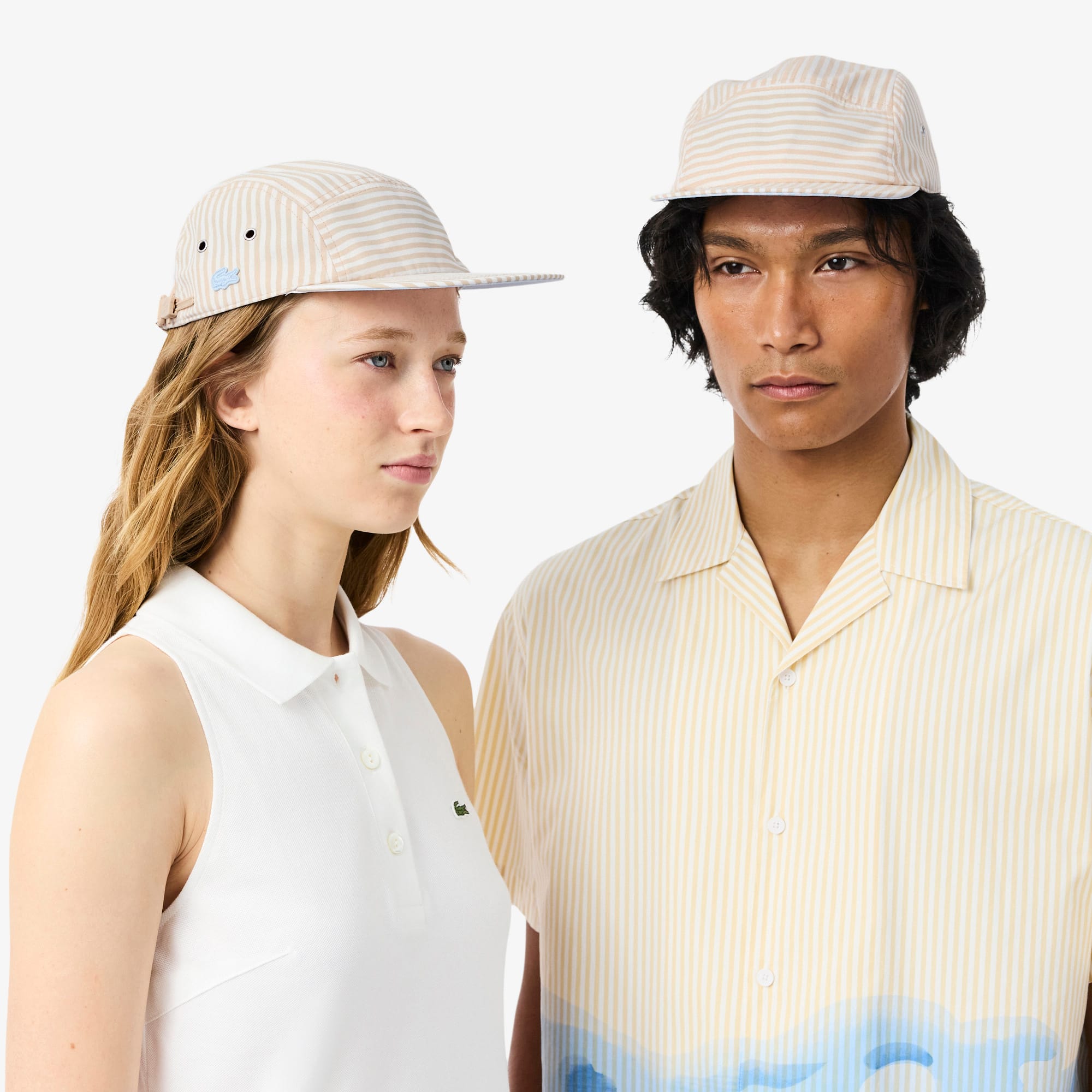 Striped Poplin Jockey Cap
