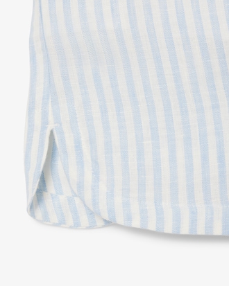 Women's Relaxed Fit Striped Linen Shorts