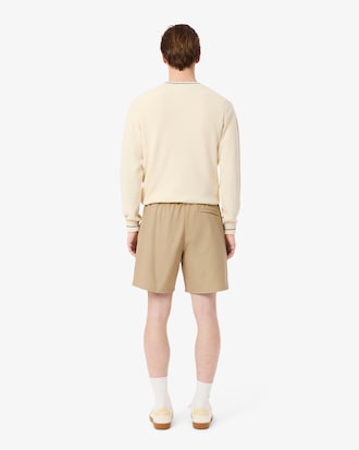 Short &eacute;lastique homme relaxed fit en popeline de coton 