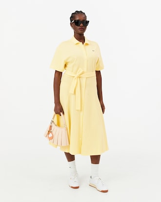 Women's Flared Mini-Piqu&eacute; Polo Dress