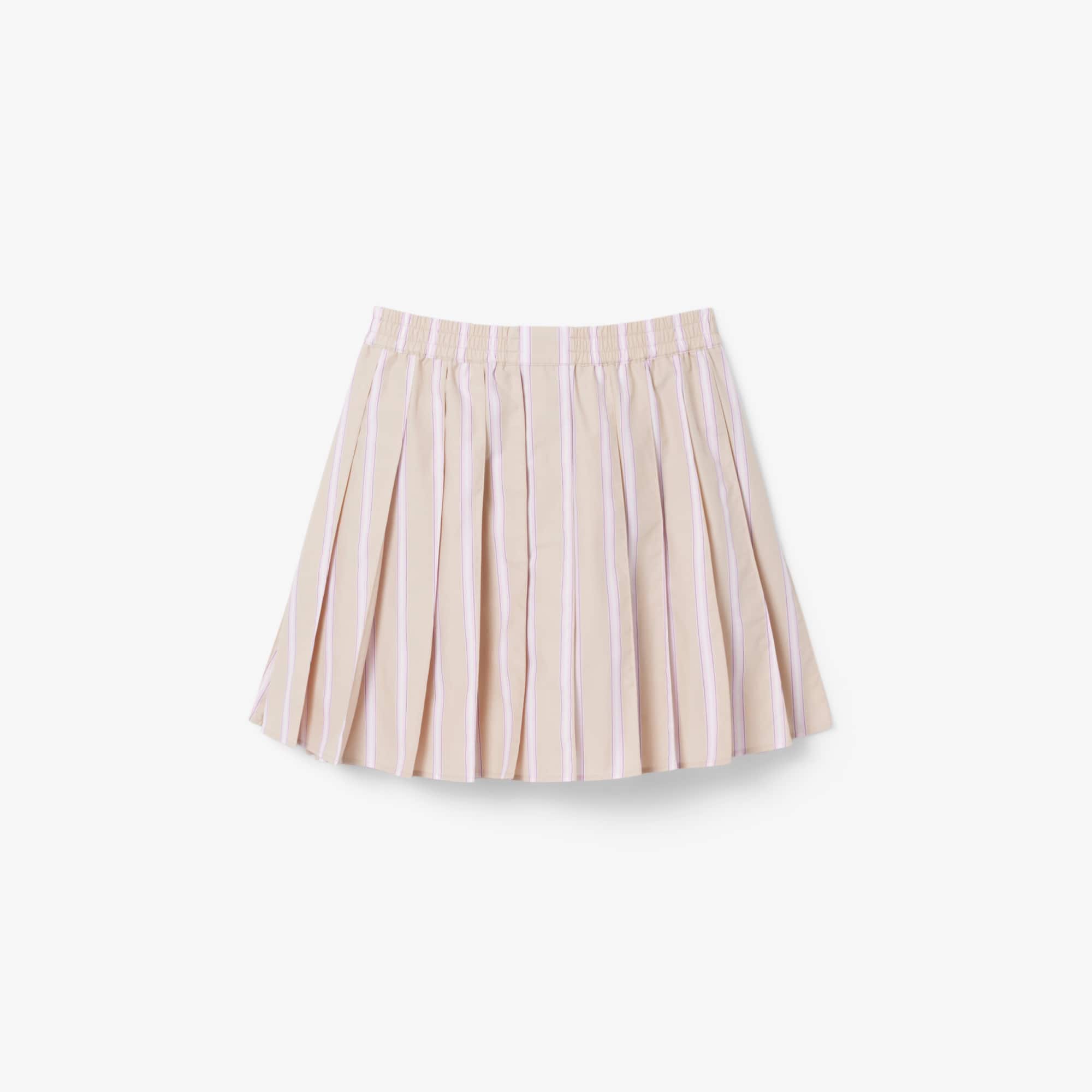Poplin Short Striped Pleated Skirt - Shorts & Skirts - New In 2026
