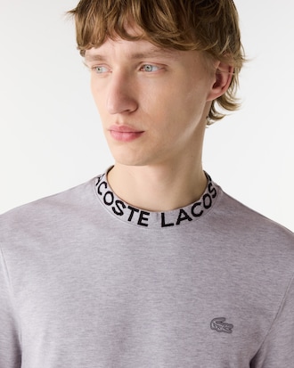 Men's Jacquard Neck Piqué T-shirt