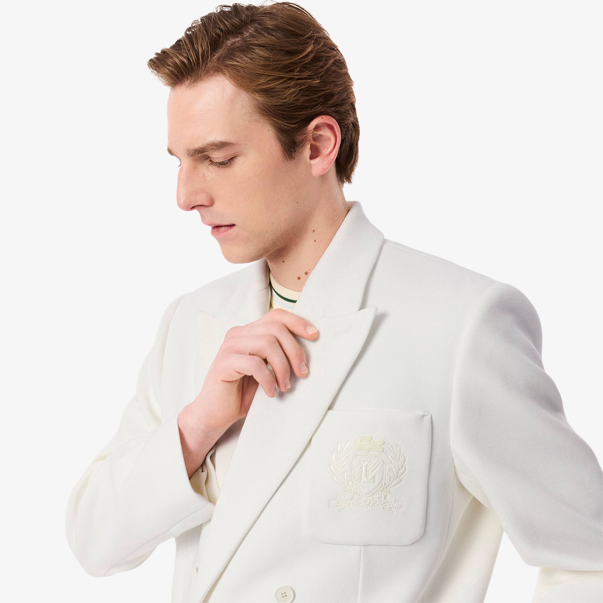 Men's Double Breasted Embroidered Heritage Badge Blazer - Jackets