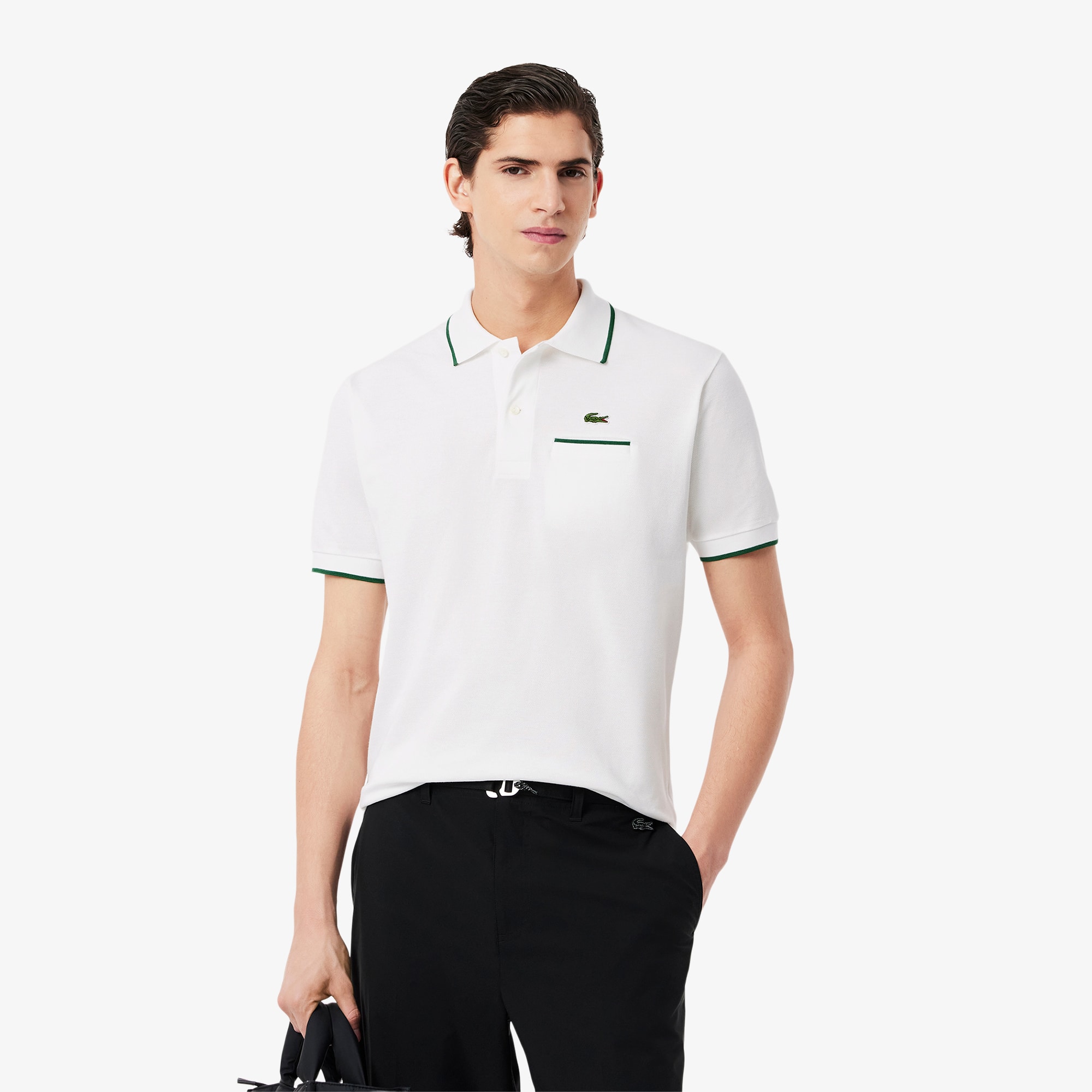 LACOSTE クラシックフィット ホワイトポロシャツ US L メンズ クラシックフィット ポロシャツ - ラコステ（LACOSTE