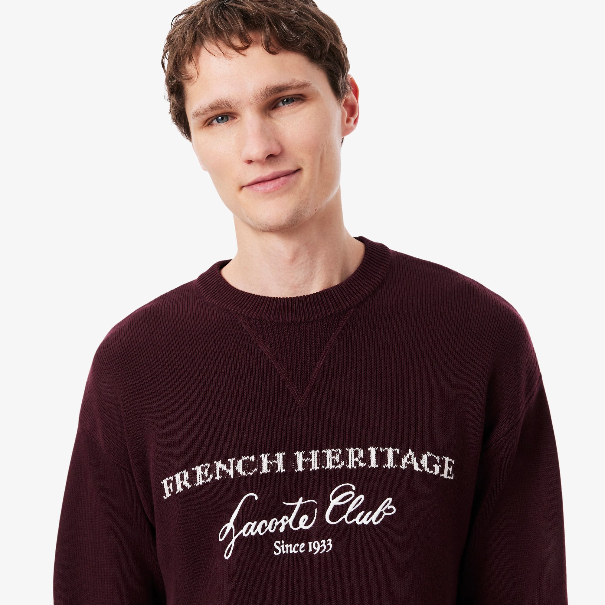 Wool Blend Crew Neck Tennis Heritage Sweater - Sweaters