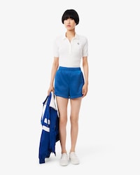 Women's Satin Jersey Pointelle Stripe Shorts