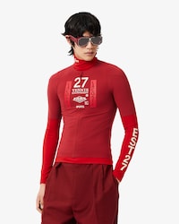 Runway Zipped Printed Stretch T-shirt